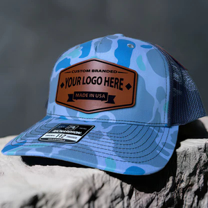Custom Round Bills Richardson 112 Trucker Hats Embroidered Dad Gorras Woven Patch Mens Trucker Hats - Product Image 4