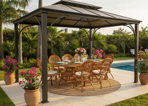 Juego de Comedor JAVA, Juego de Comedor Tradicional y Confortable con Mesa Larga de Indonesia para Hoteles, Villas y Muebles para el Hogar - Product Image 5