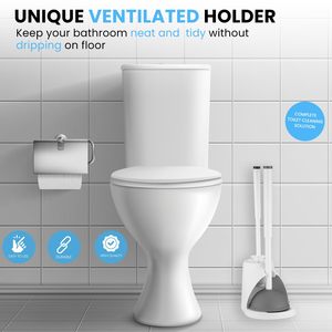 Hot Selling Bathroom <b>Cleaning</b> TPR Silicone Toilet <b>Brush</b> and Toilet Plunger With Holder Set - Product Image 6