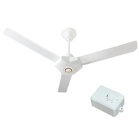 Ventilateur de plafond industriel haute puissance de 56 pouces, moteur en cuivre complet, ventilateur de plafond RAMCO AC DC