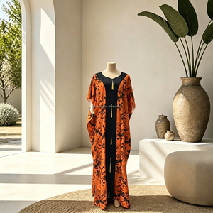 Robe d'été africaine Dashiki ample à motif géométrique avec strass, taille plus, en coton imprimé pour femme, style Boubou Femme, ODM&OEM Kanga Clothing - Product Image 1
