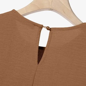 Ensemble deux pièces musulman islamique de couleur unie, chemise longue à fente latérale, pantalon ample Abaya, nouveau style pour femmes - Product Image 3