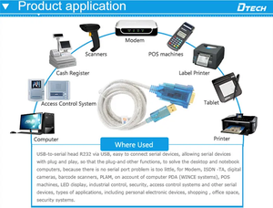 DTECH 3M สายโปร่งใส DB9 Pin USB 2.0 ถึง RS232 ตัวแปลงอนุกรมสายสนับสนุน Win7/<span class=keywords><strong>8</strong></span> - Product Image 3