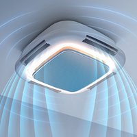 Ventilateur de plafond intelligent HSG modèle 7023, le plus récent, avec lumière, ventilateur de chambre à coucher, lumière de ventilateur sans pales, lumière de plafond