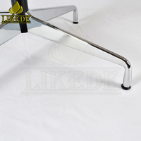 Pied de table de salle à manger extérieur en aluminium chromé, design moderne, robuste, diamètre 95 cm