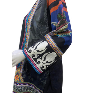 Ensemble de vêtements en tissu lawn pour femmes, multicolores et brodés – Ensemble de robe en lawn imprimé de qualité supérieure, 3 pièces, pour l'été - Product Image 2