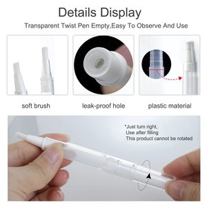 Vente en gros de flacons vides en plastique argentés et dorés de 2 ml, 4 ml, 5 ml, avec applicateur rotatif pour revitalisant d'ongles, huile pour cuticules, stylo pinceau, emballage cosmétique - Product Image 3