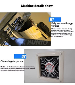 Đầy đủ tự động 220 Volt trứng lồng ấp và hatcher để bán với lồng ấp trứng Turner động cơ và 1056 lồng ấp điều khiển - Product Image 5