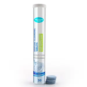 Retainer Cleaner Prótese limpeza comprimidos com marca OEM Retentores Cleanser Tablets Remover Odores