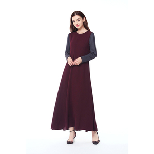 Abaya légère en polyester modeste Muliamah pour femmes musulmanes, manches longues décontractées - Product Image 1