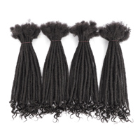 Dreadlocks in Capelli Umani Non Trattati con Estremità Ricciute, Extension Dread Loc Fatte a Mano per il Commercio di Rivendita