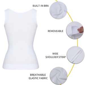 Vente en gros de soutien-gorge rembourré gilet serré débardeur pour femmes sous-vêtements de sport vêtements de yoga modelage du corps - Product Image 2