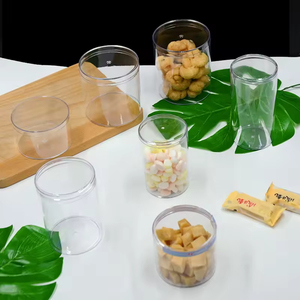 Boîte en plastique transparente cylindrique avec couvercle, boîte à biscuits, à fruits, à dessert mille-feuilles et boîte d'emballage alimentaire - Product Image 5