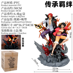 Venta al por mayor 50CM <span class=keywords><strong>Luffy</strong></span> <span class=keywords><strong>Shanks</strong></span> Anime <span class=keywords><strong>figura</strong></span> de acción estatua PVC colección ornamento juguete decorativo regalos - Product Image 4