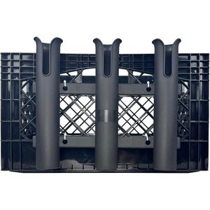 Porta canna da pesca Premium regolabile 3-Pole porta canna da pesca nera a parete in alluminio e metallo poggia Rack - Product Image 5
