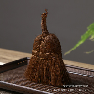 Handmade Bamboo Tea <b>Brush</b> Brown Bristle Purple Handle Tea Set Accessory Cleaning <b>Brush</b> Handheld Huzhou Craft - Product Image 2