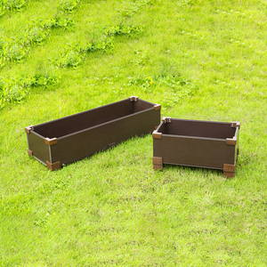 Chậu trồng cây composite gỗ nhựa thiết kế sáng tạo <span class=keywords><strong>2025</strong></span>, hình chữ nhật, trồng rau, chậu cây WPC - Product Image 2