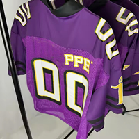 Maillot de football/baseball décontracté à manches courtes pour homme, coupe oversize personnalisée, imprimé sérigraphié, design américain en maille, 100 % coton TT