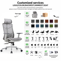 Chaise de bureau moderne et simple, pivotante en tissu, personnalisable pour poste de travail, vente en gros usine