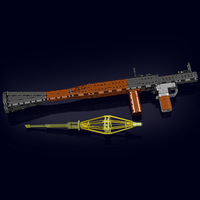 14017 serie de armas de fuego RPG lanzador de granadas modelo pistola de bloques niños ensamblar juego de juguetes de bloques de construcción de plástico educativo