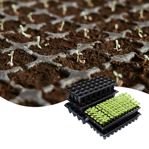 Plateau de semis en PET écologique noir, options de 21 à 200 trous, favorise une plantation dense et une germination rapide pour un jardin efficace - Product Image 6