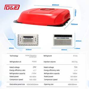 Nuevo Aire Acondicionado de Techo Rojo/Blanco ABS+PC de 24V AC para Camiones, Autocaravanas y Casas Rodantes con 12 Meses de Garantía - Product Image 3
