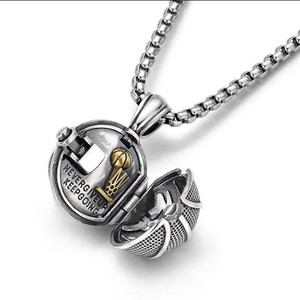 Collier pendentif de basket-ball mécanique en cuivre avec relief 3D, trophée de championnat, numéro 24 de <span class=keywords><strong>Kobe</strong></span> <span class=keywords><strong>Bryant</strong></span>, chaîne en bambou, neuf - Product Image 1