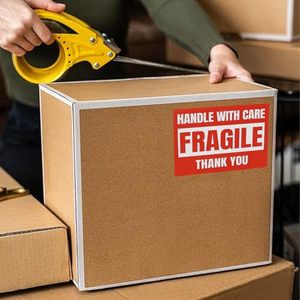 4x6 Inch Large Fragile Handle With Care Shipping Stickers 120 Pcs Easy Peel Self Adhesive Warning Labels For <b>Moving</b> <b>Box</b> <b>Packing</b> - Product Image 3