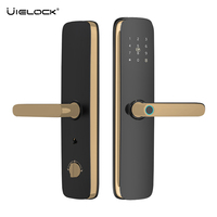 Cerradura Inteligente Digital Tuya para Puerta, con Huella Dactilar, Contraseña, Tarjeta, Control por Aplicación Tuya, Garantía de Dos Años, con Wi-Fi, para Puertas de Madera y Acero