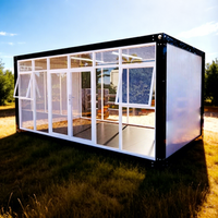 Maison conteneur de luxe respirante et pliable, moderne et minimaliste, prête à l'emploi, pour bureau à domicile, résidence familiale, entrepôt, hôtel