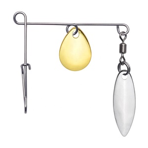 Willow Spoons Rigs Spinnerbait Blades Kit <span class=keywords><strong>pour</strong></span> la pêche au leurre du vivaneau-chat Bass Shark Perch Saltwater Fish - Product Image 4