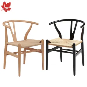 Échantillon gratuit, chaise nordique bon marché, hans-j Wegner CH24 Y, hêtre, chêne cendré, chaise de salle à manger en bois naturel noir, chaises de salle à manger Wishbone