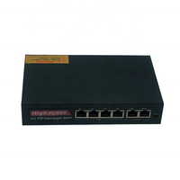 4 Port PoE dengan 2 Uplink Switch IEEE802.3af/at 10/100Mbps 85W High Power SCM POE Switch