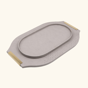 Sawtru Holz-Leder Bedrucktes Servier- und Präsentationstablett mit Räuchergefäß und Diffusor-Set für Wohnungsdekoration Innendekorationen - Product Image 3