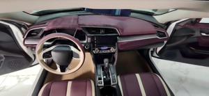 Kit <span class=keywords><strong>de</strong></span> Reequipamiento Interior <span class=keywords><strong>de</strong></span> Lujo en Alcántara Morado Beige para Honda, Panel <span class=keywords><strong>de</strong></span> Control Tapizado en Cuero, Revestimiento <span class=keywords><strong>de</strong></span> Puerta, Mejora del Interior del Vehículo - Product Image 2