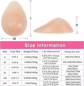 ポケットブラ付き乳房切除シリコン乳房補修ブラインサート - Product Image 5