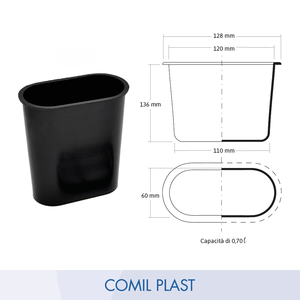 Pots à fleurs de cimetière en plastique de style européen de haute qualité COMIL PLAST O1214, fabriqués en Italie, bronze intérieur - Product Image 5