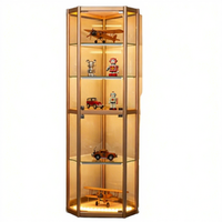 Vitrine de présentation de bijoux en métal et en verre personnalisable pour les cristaux, vitrine élégante pour comptoir