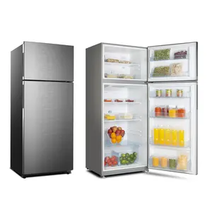 Home Kitchen Compressor r134a Refrigerators Freezers with 2 Doors Double Freezers