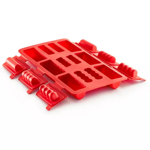 Moule de cuisson rectangulaire en silicone antiadhésif personnalisé pour mini gâteaux fourrés en forme de bûche - Product Image 1