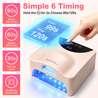 Lampe de Manucure UV LED à Détection Intelligente, Machine de Photothérapie Optionnelle à 2 Couleurs, Alimentée par Batterie, à Quatre Vitesses, pour Vernis à Ongles