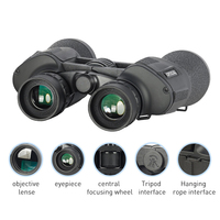 Powerful 10X50 Professional Binoculars Manual Focal Length Adjustment Clear Long-Distance View Outdoor Telescope