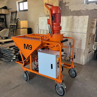 Machine à projeter le ciment et le mortier mural automatique M9 de haute qualité, portée de travail verticale de 20 m, horizontale de 30 m, avec pompe à moteur