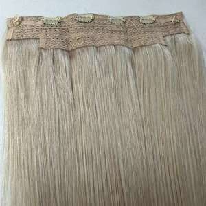 Meilleure vente 100% cheveux humains Invisible fil une pièce Clip dans les extensions <span class=keywords><strong>de</strong></span> cheveux humains avec ligne <span class=keywords><strong>de</strong></span> poisson - Product Image 5