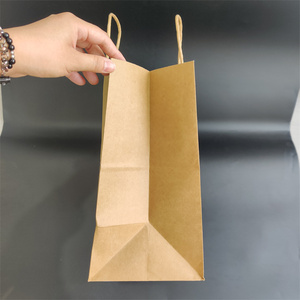 Bolsa De Papel in Stock 15x8x21cm Kraft Handle Bag Blue <b>Paper</b> Bag With Twisted <b>Paper</b> Handle - Product Image 4