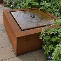 Fuente de Agua Decorativa de Acero para Interiores, Cascada para Jardín