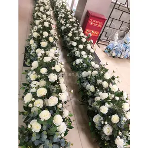 Grand panneau de fleurs artificielles blanches, 1 pièce, Arrangement pour décoration de mariage