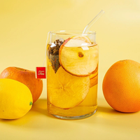 Sachets de thé aux fruits chauds et appétissants : Mélange Pomme et Orange pour le bien-être automne-hiver |   Saveur naturelle acidulée-douce pour la digestion