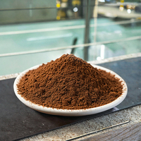 Café instantané torréfié moyen-noir, mélange Arabica Robusta, notes noisette, caféiné, pour chaînes de cafés et expressos commerciaux, 1kg
