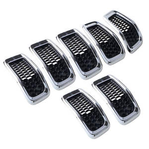 Grille de pare-chocs avant noire pour Jeep Cherokee, grille de capot, accessoire de voiture 2014-2018 - Product Image 2